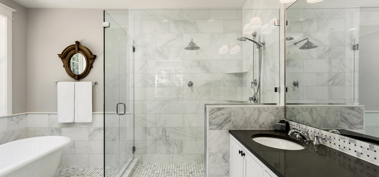 bathroom shower door installation in Plumas Lake