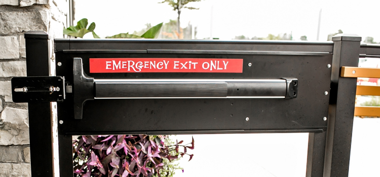 emergency push bar installation in Plumas Lake